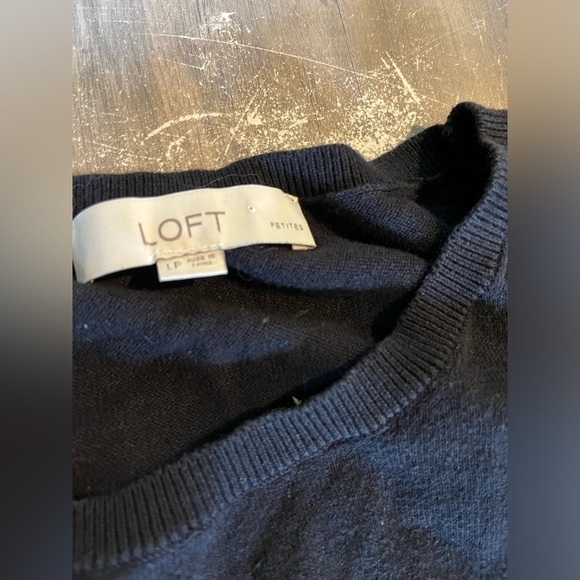 Loft Short Sleeve Back Patterned Shirt Large Petite - Picture 4 of 8